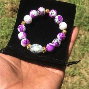 Purple and gold bracelet