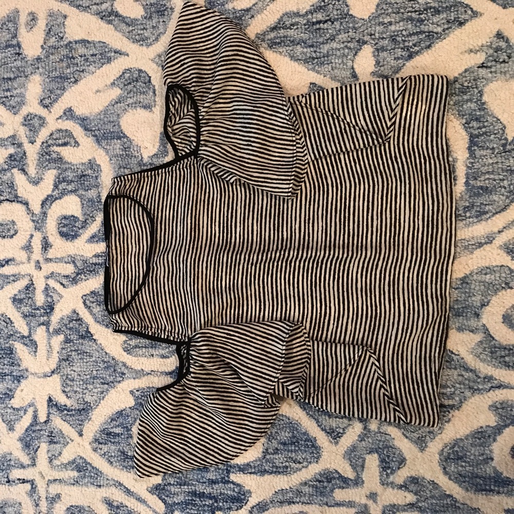Stripped off the shoulder top Zara.