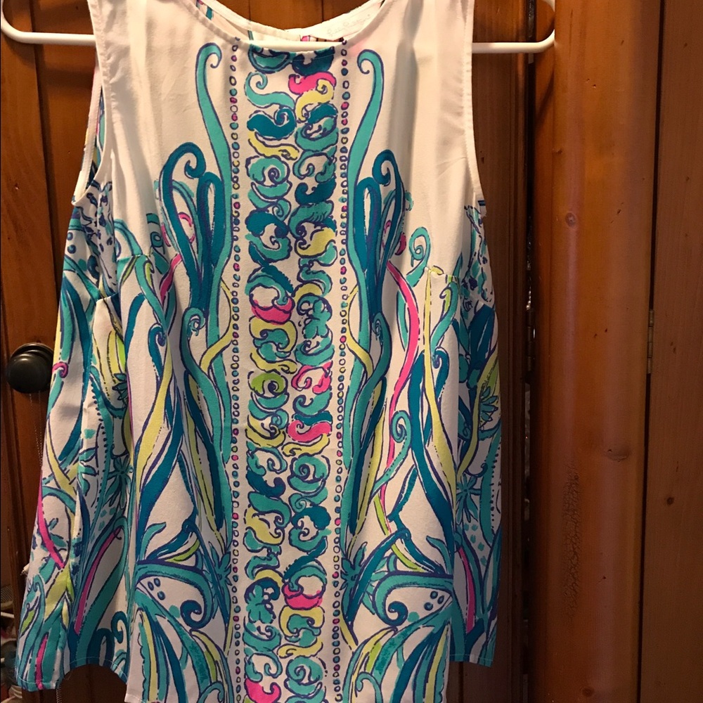Lilly Pulitzer, Iona Shell sleeveless silk top XXS