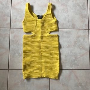 Yellow bodycon dress