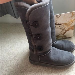 UGG Australia grey Bailey button down boots