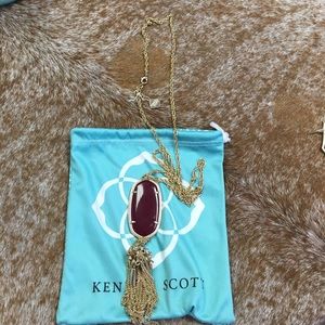 Kendra Scott rayne necklace burandy.