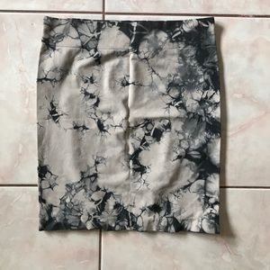 Acid wash mini skirt