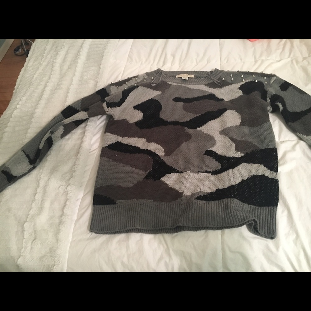 Camo sweater
