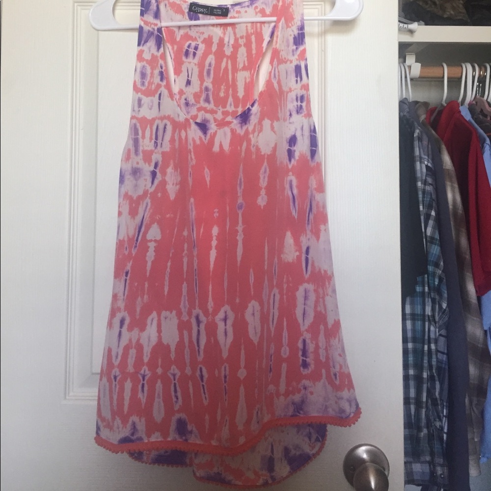 Gypsy 05 silk tank tie dye - size small