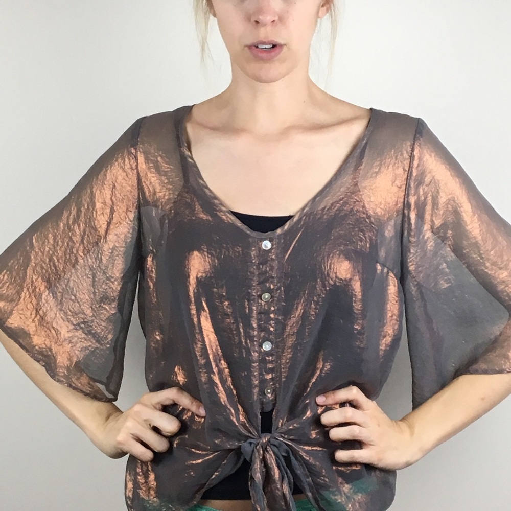 Sheer Iridescent Top