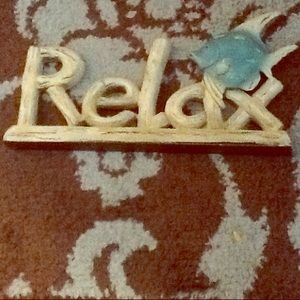 "RELAX" Wooden Decoration Sign