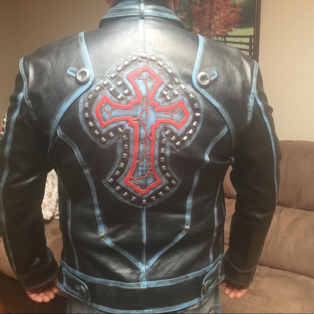 Amazing real lather men's jacket by Felix Rodionov