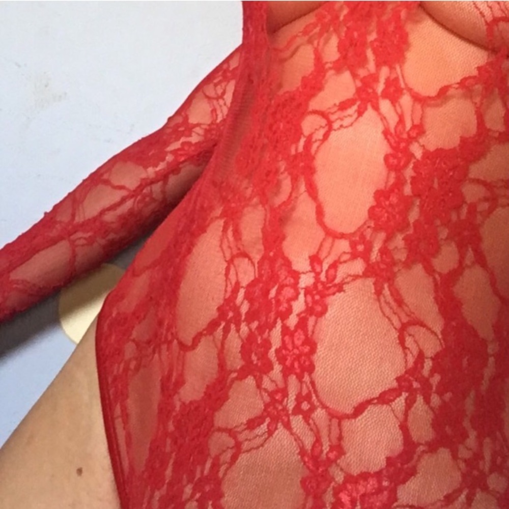 Sexy Red Lace Bosysuit 🌹🌹