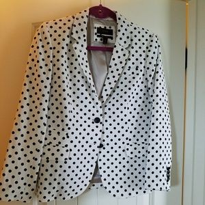 J Crew Polka Dot Schoolboy Blazer