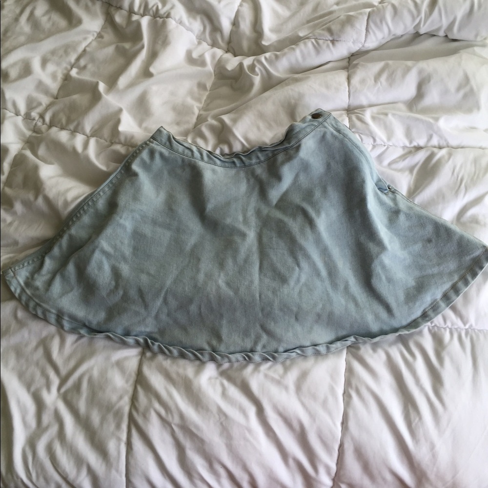 Light wash Denim Skater Skirt