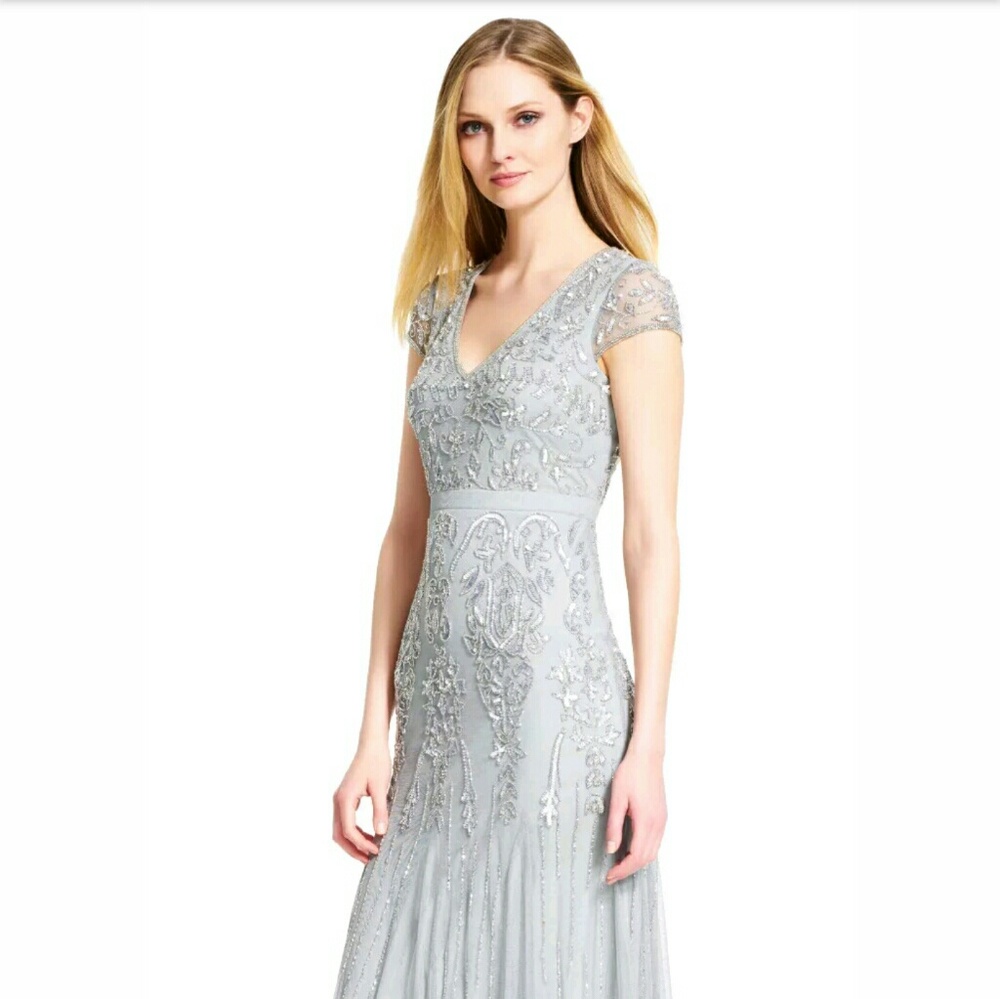 Adrianna Papell Beaded Gown Size 4