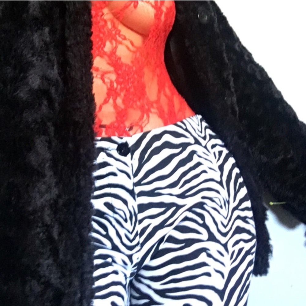 Soft zebra pants!