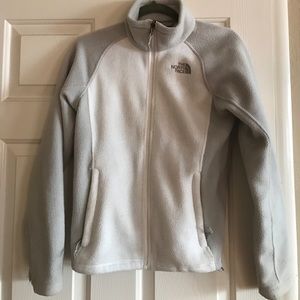 North Face - Grey / White Zip Up - Women's Small