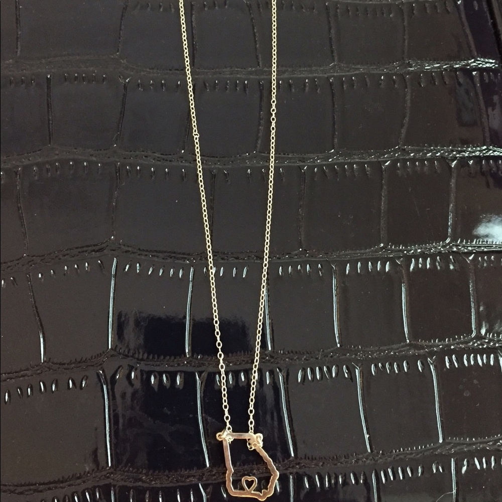 Sterling Silver Necklace w/ Georgia pendant - New