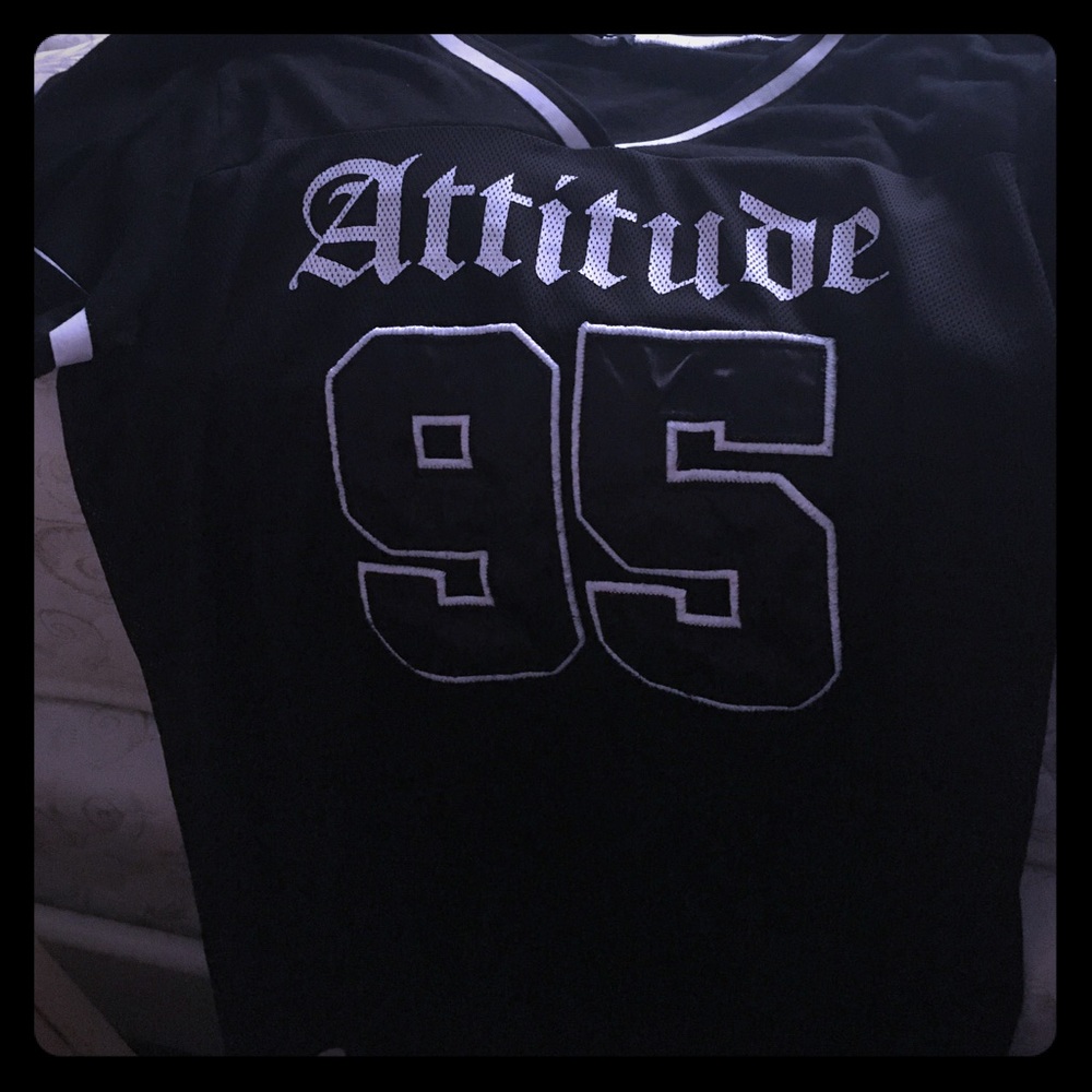 Black L shirt.
