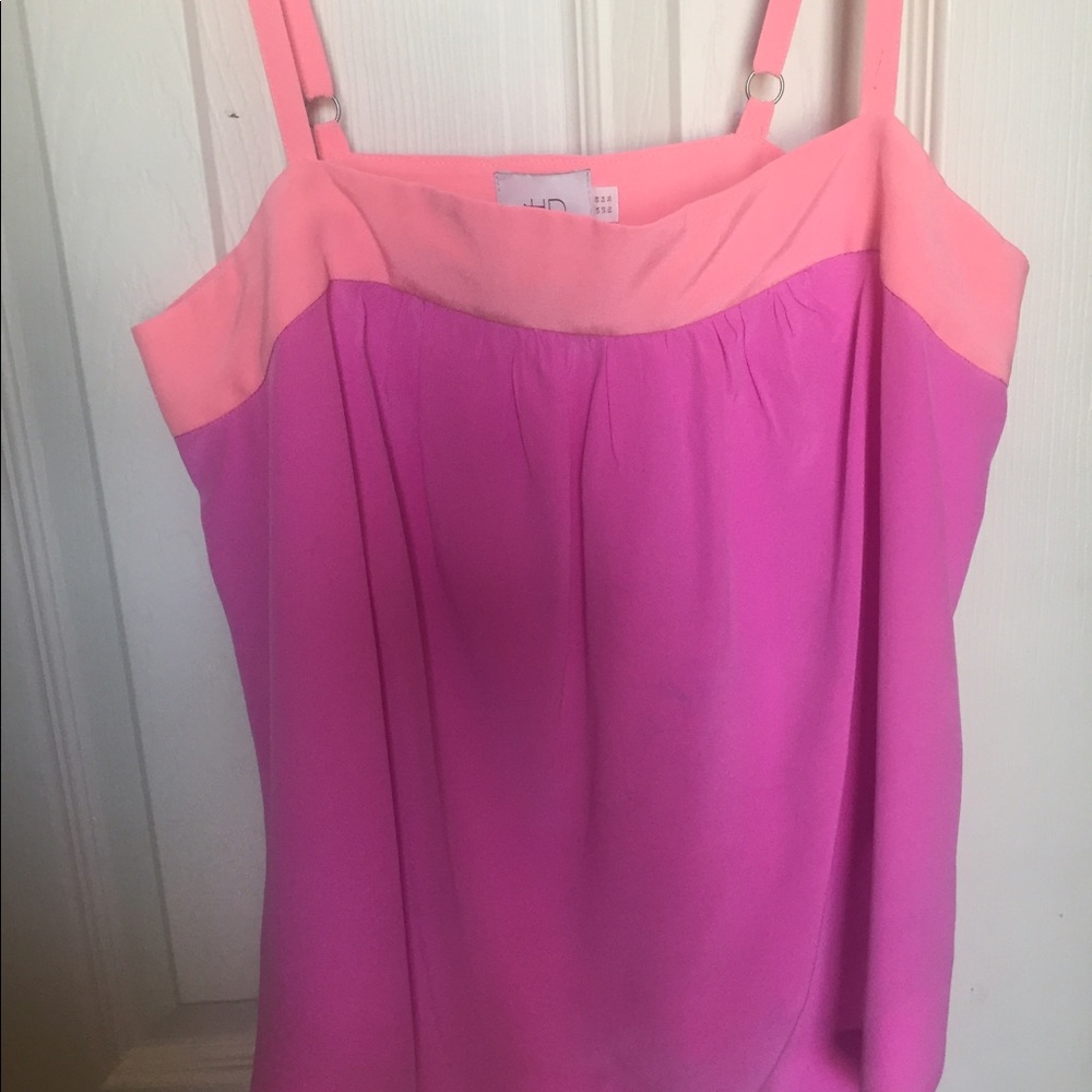 HD in Paris (Anthro) Silk Colorblock Tank Sz 4