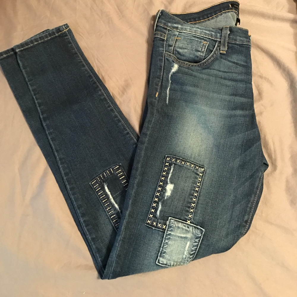 Flying Monkey "Patchworks" skinny jeans