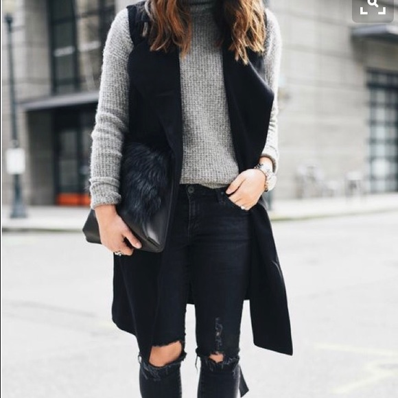 Merona Jackets & Blazers - Merona: Black Trench Vest