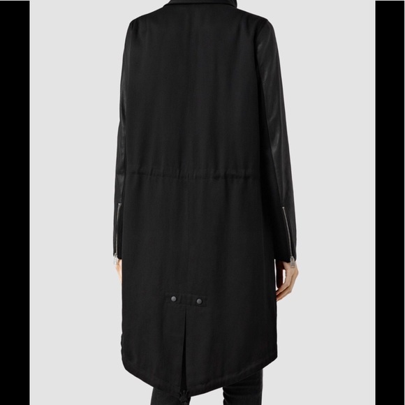 HP All Saints Luna parka leather sleeves Sold - Picture 3 of 4