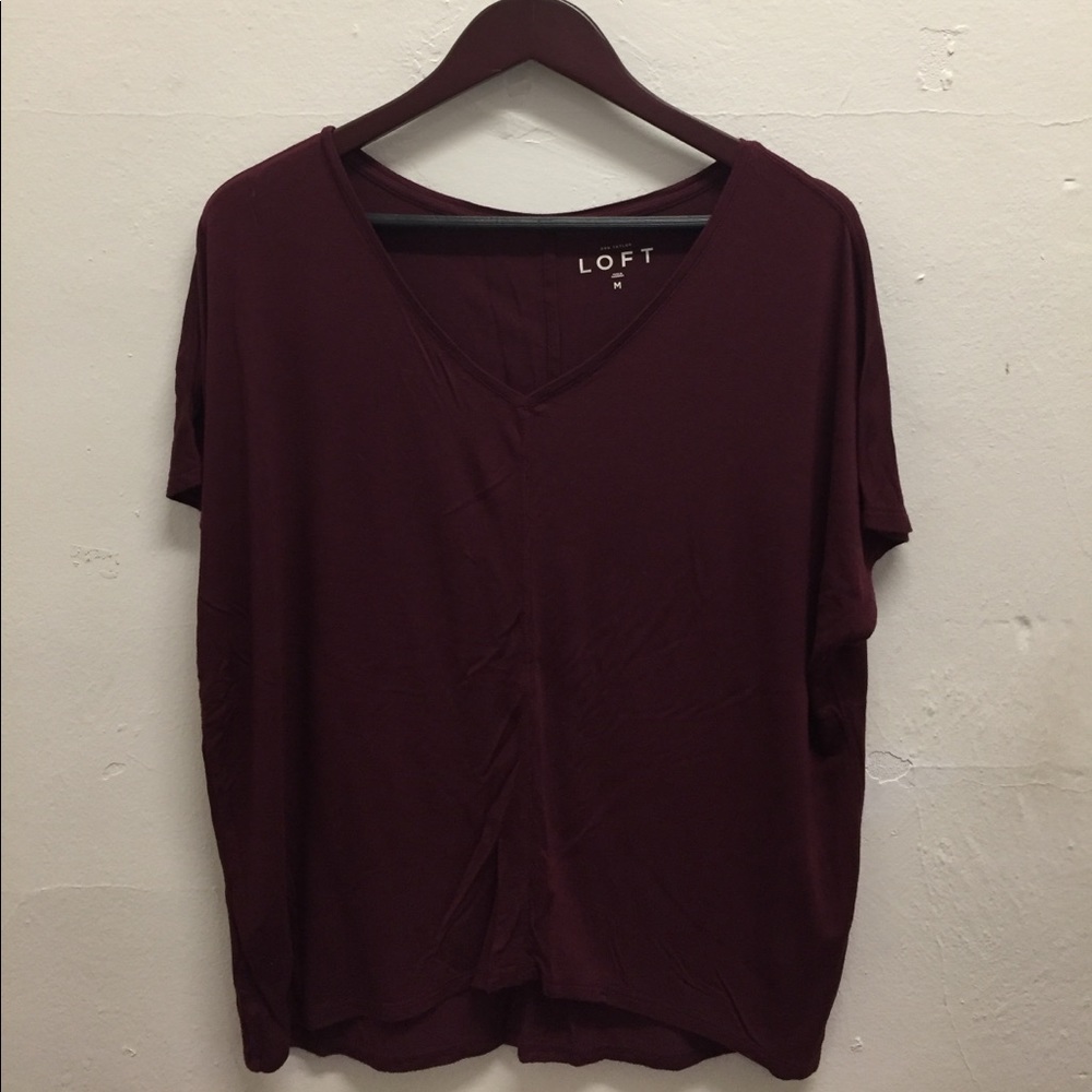 Loft Medium Maroon dolman shirt