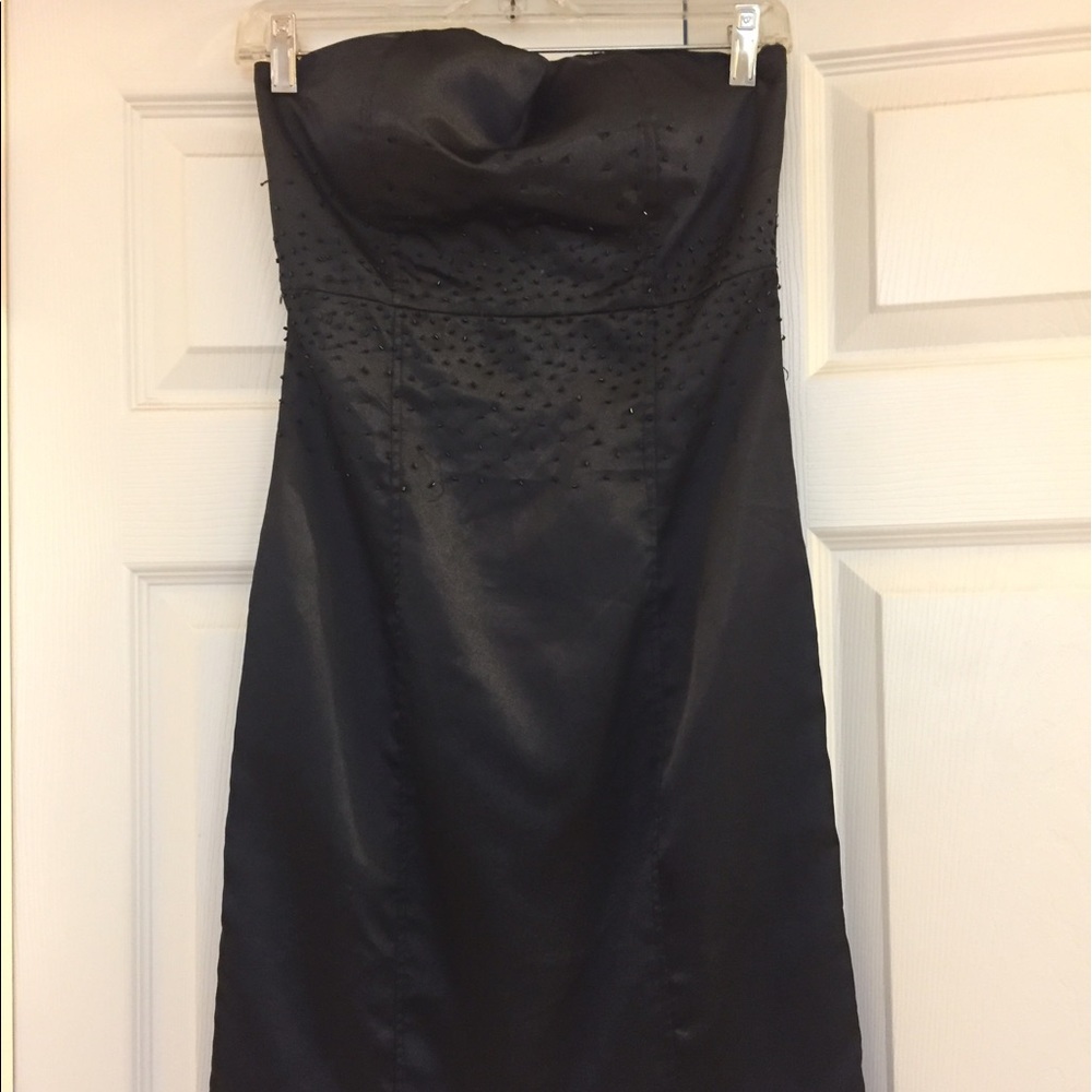Black Strapless Cocktail Dress