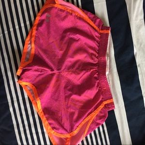 Pink Under Armour running shorts