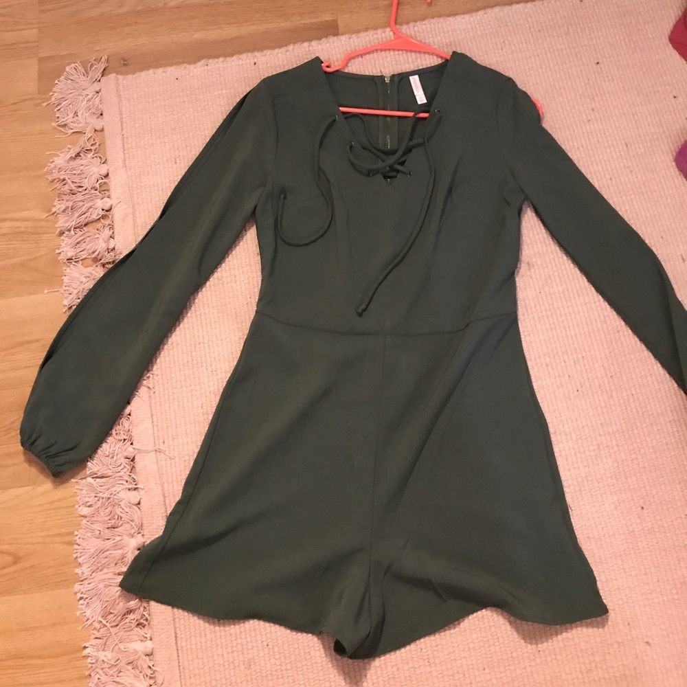 Olive green romper