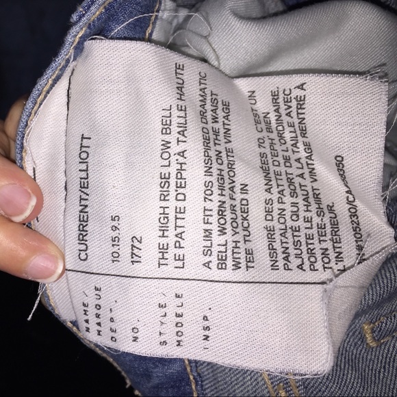 Current Elliott The High Rise Low Bell Jean - Picture 8 of 8