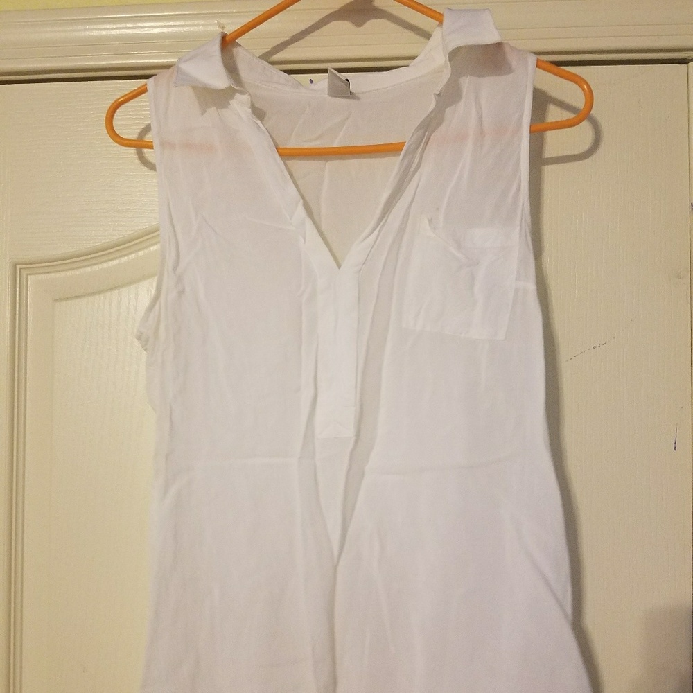 White Blouse with Small Breast pocket