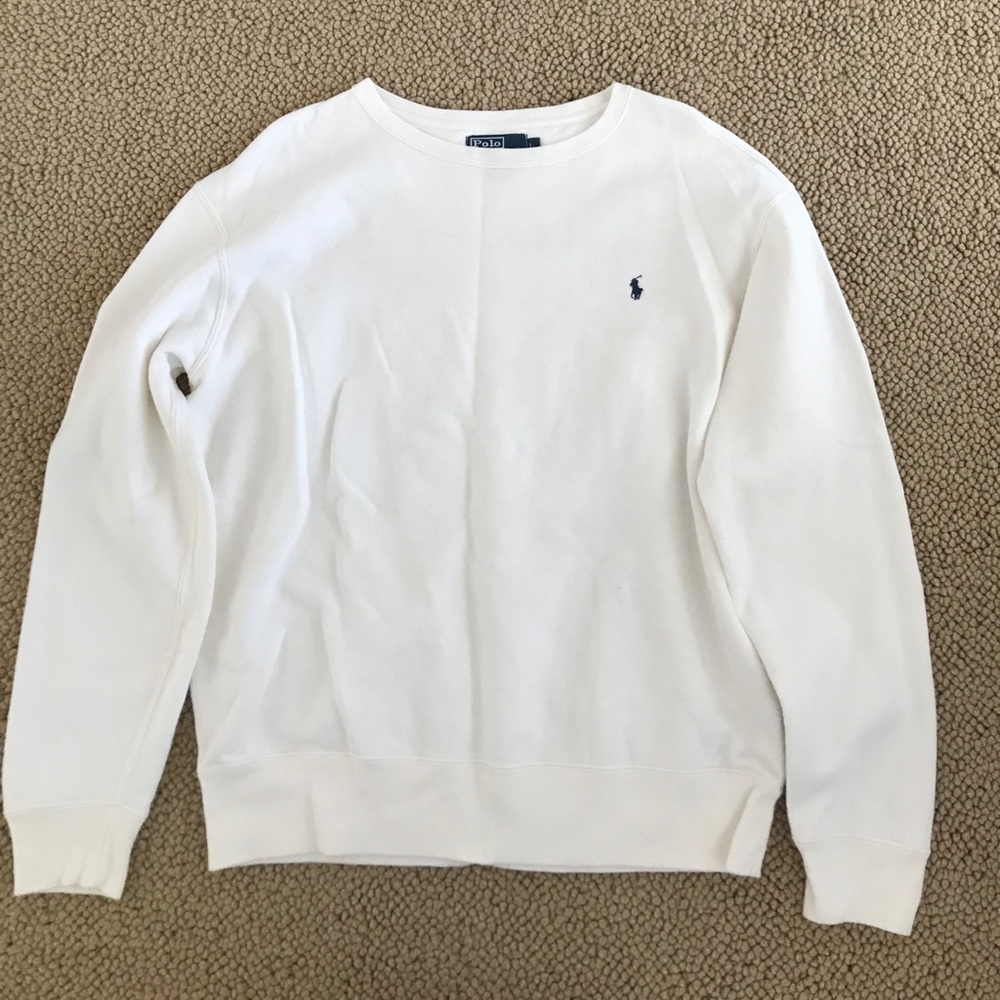 White Polo Ralph Lauren Sweatshirt Women's Sz L