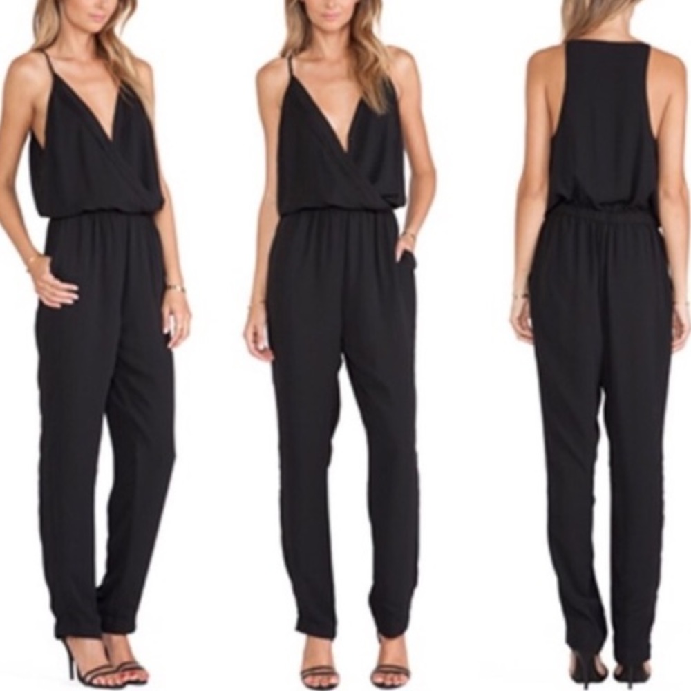 Black and White Floral Jumpsuit by EightSixty XS