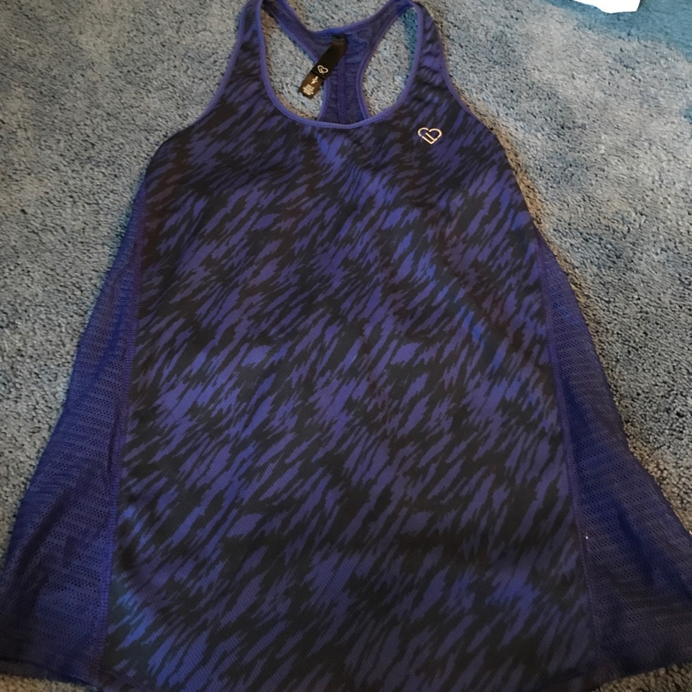 Blue zebra sports tanktop
