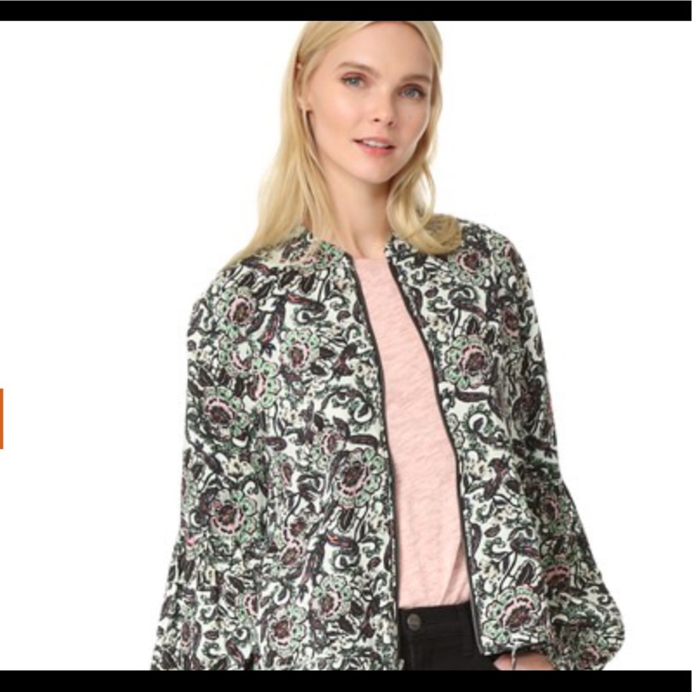 NWT Free People Balloon Sleeve Jacket in Mint - Picture 5 of 8