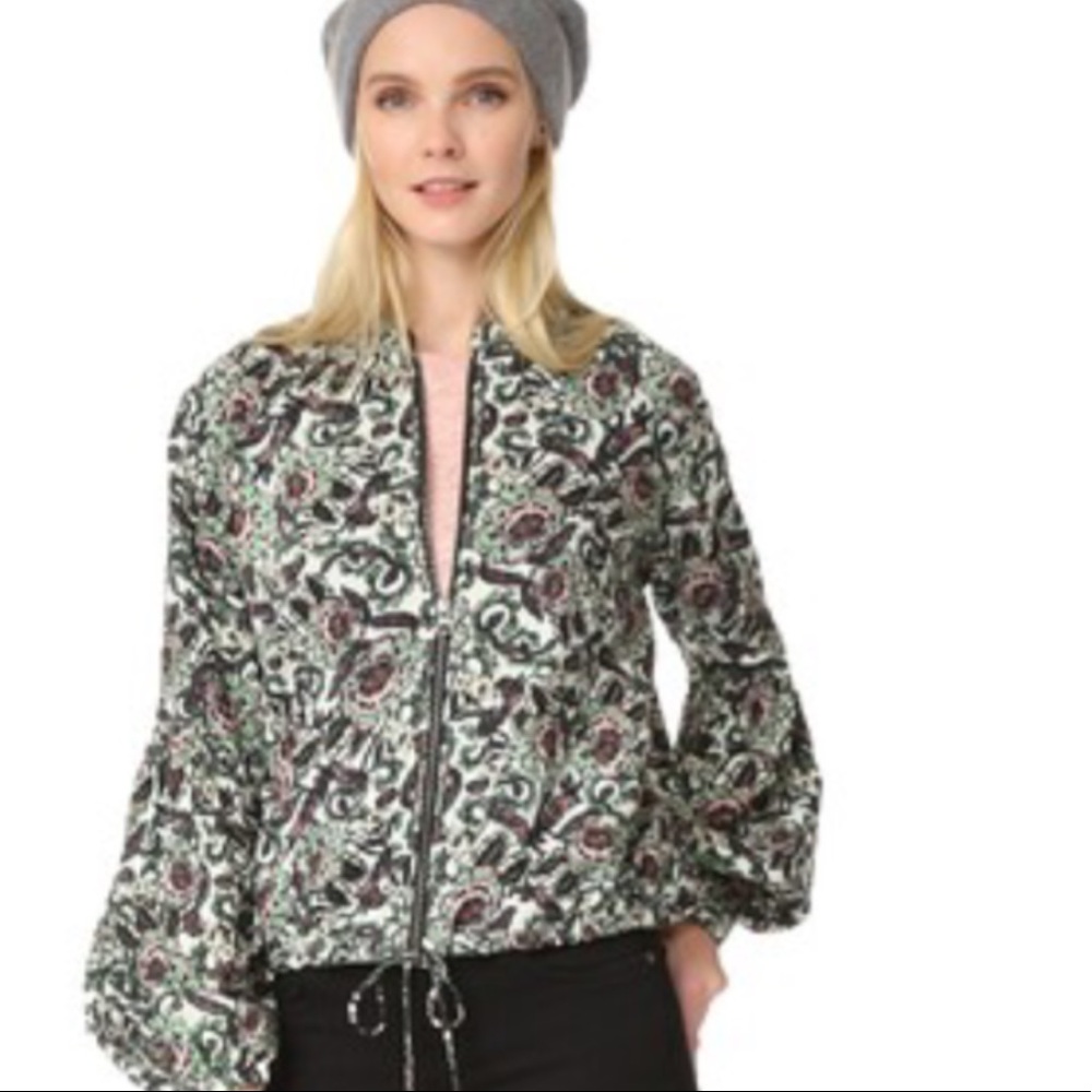 NWT Free People Balloon Sleeve Jacket in Mint - Picture 2 of 8