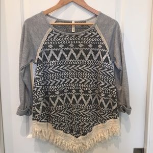 Fringe Aztec sweater