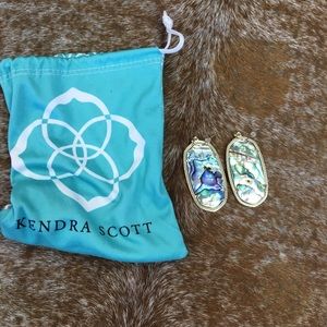 Kendra Scott abalone earrings like new