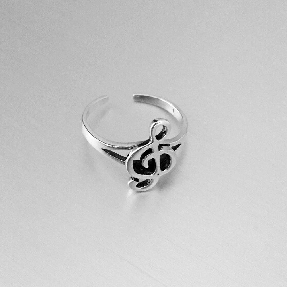 Sterling Silver Music Note Toe Ring - image 3