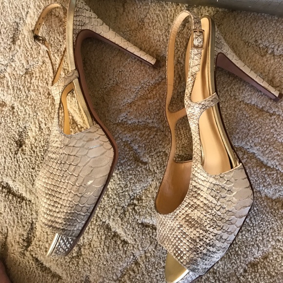 EUC Kate Spade NY Cream/metallic Platform Heels - Picture 3 of 6