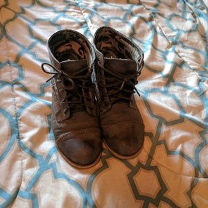 Combat style ankle boots