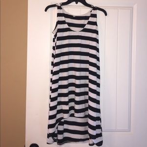 Hi-Lo Striped Dress