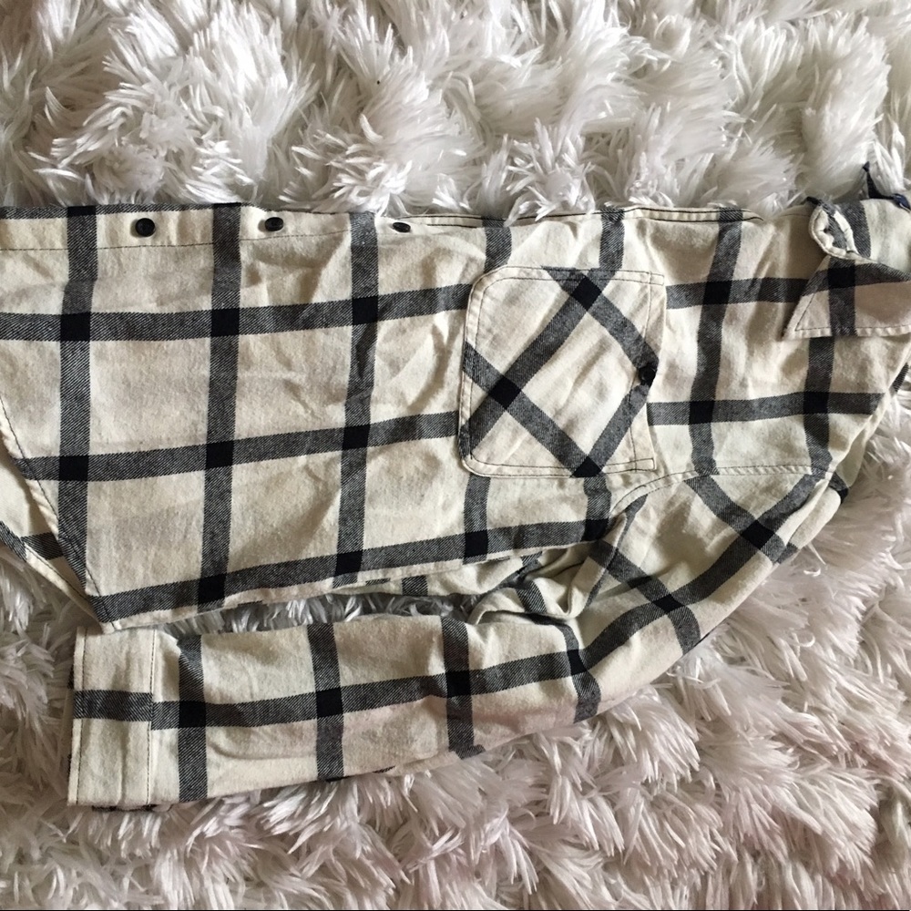 White and Black flannel