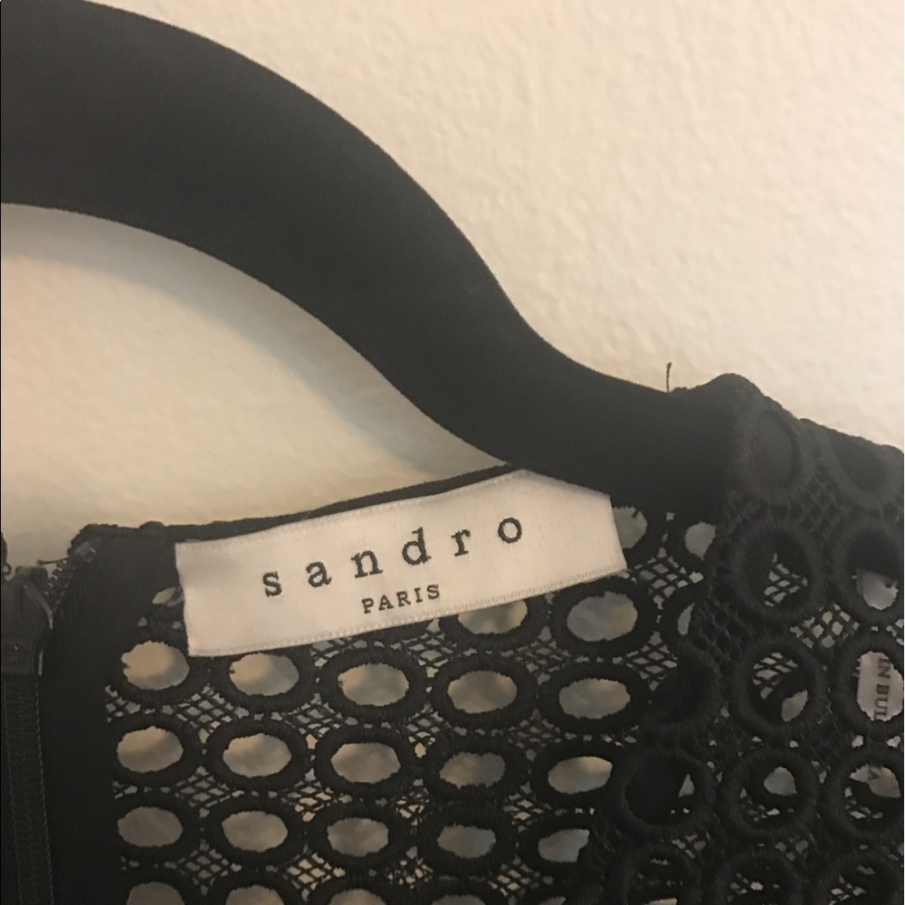 Sandro black scuba material dress (size 3) - Picture 3 of 3