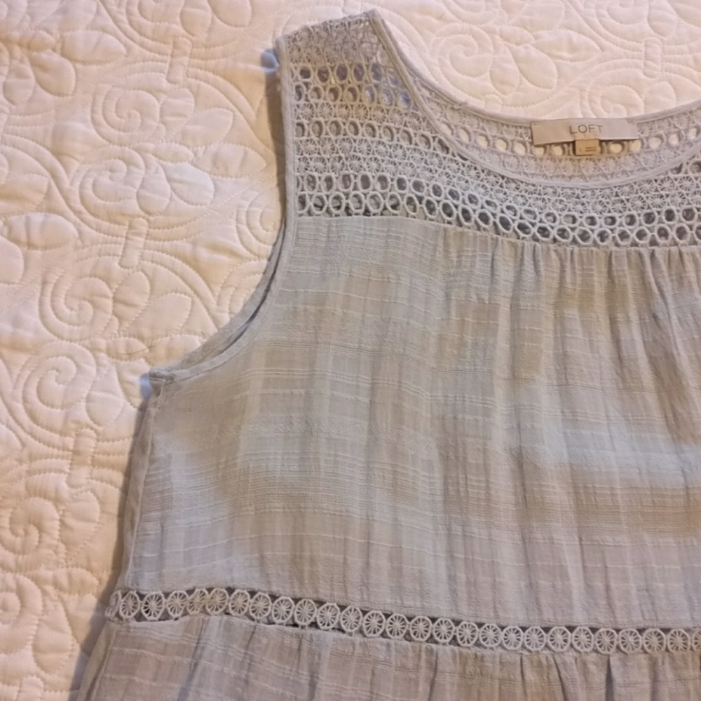 GUC Loft cornflower blue sleeveless top