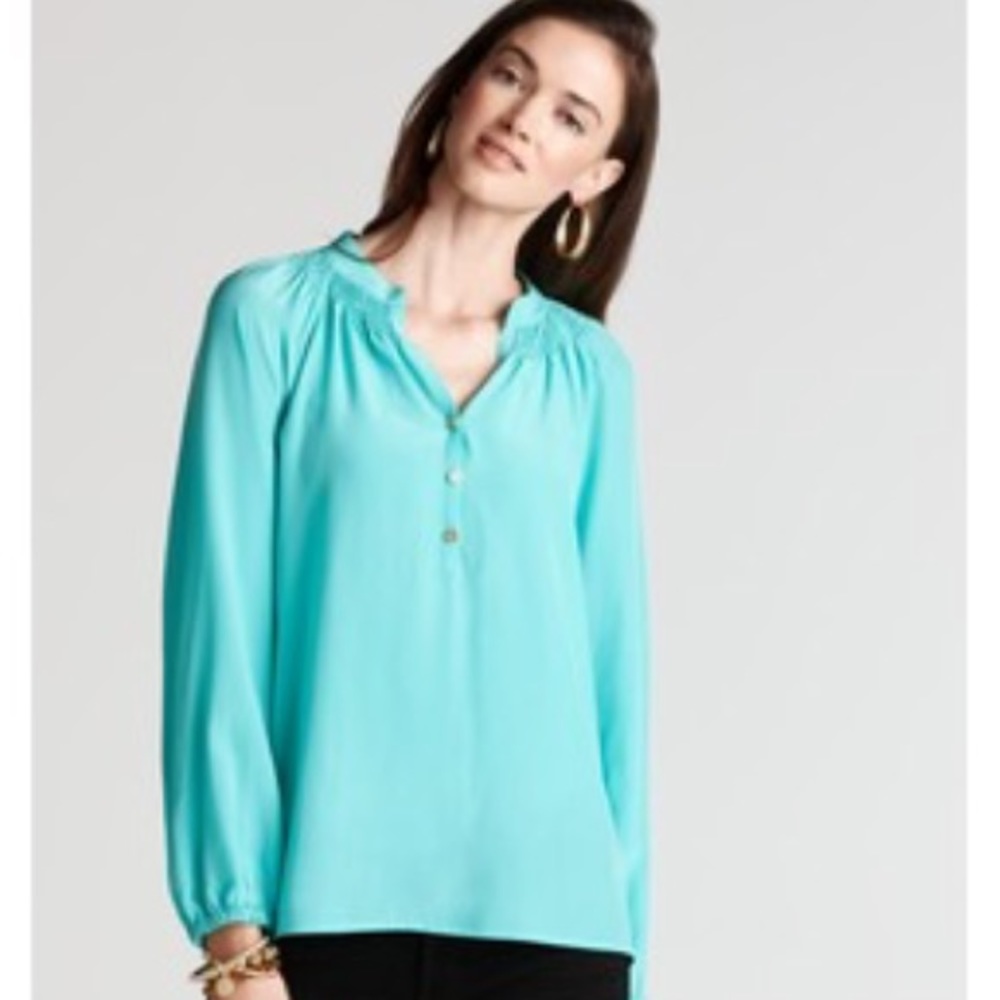 Lilly Pulitzer blue Elsa top