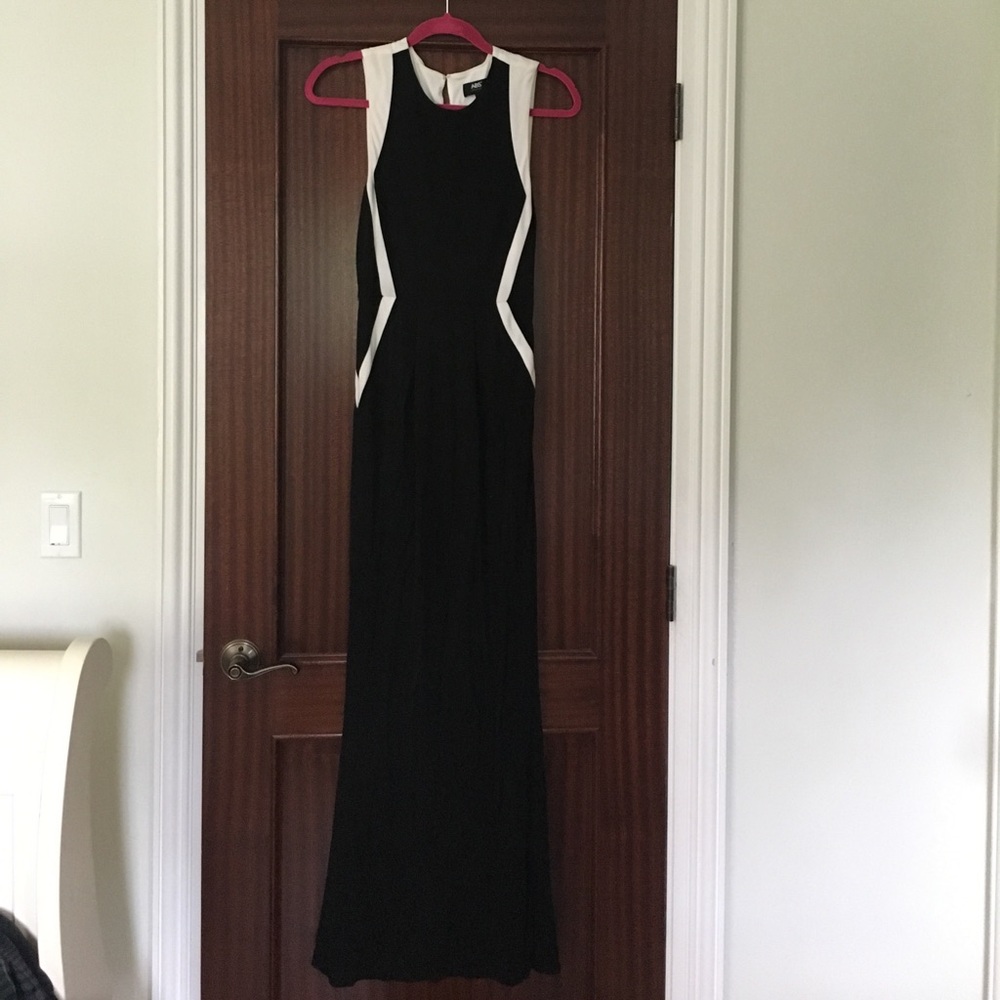 ABS black and white gown