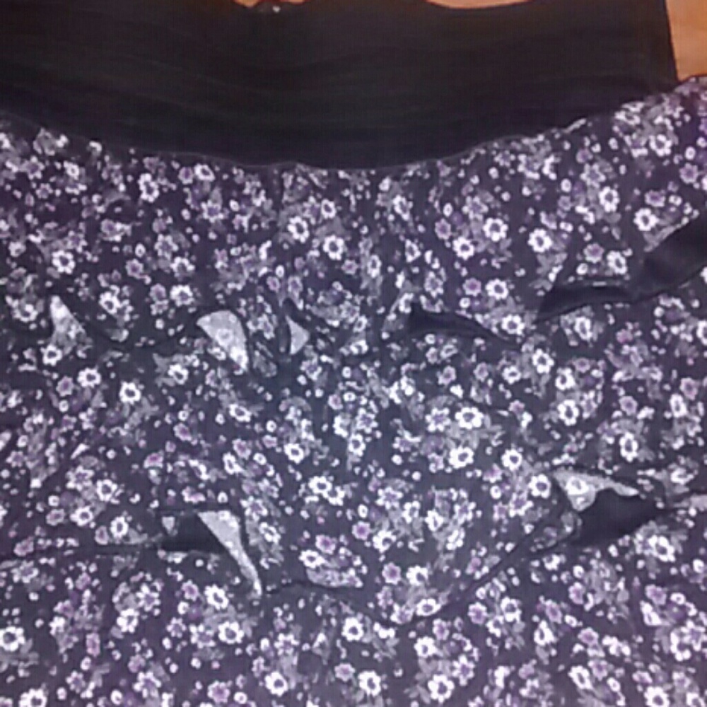 I'm selling a blue black purple and white skirt