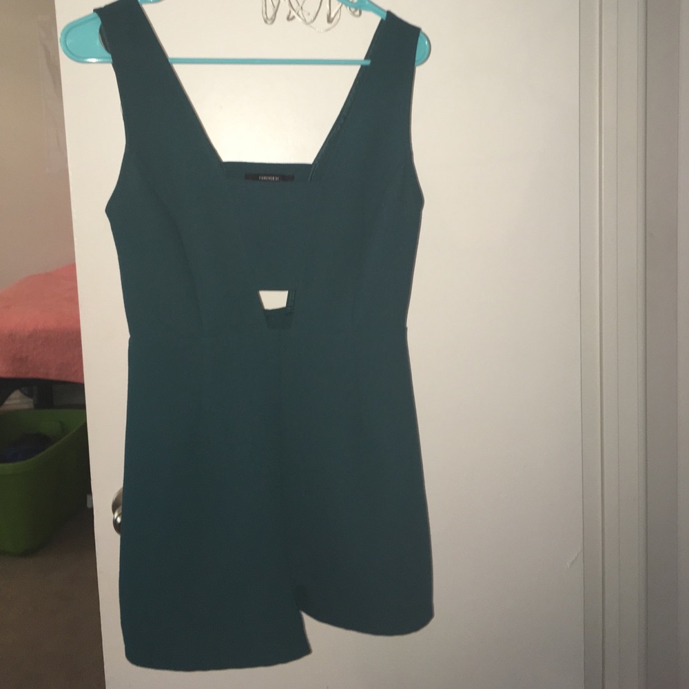 Teal Forever 21 Romper