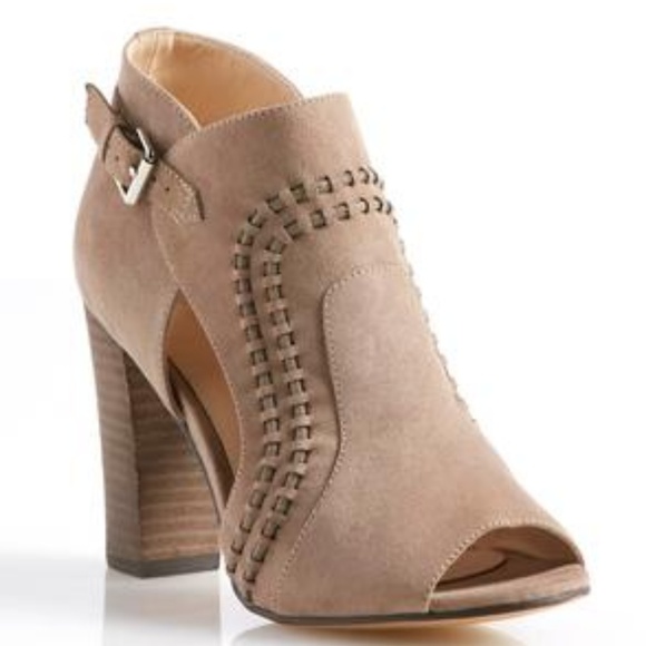 Cato Shoes - Woven Trim Cutout Shooties