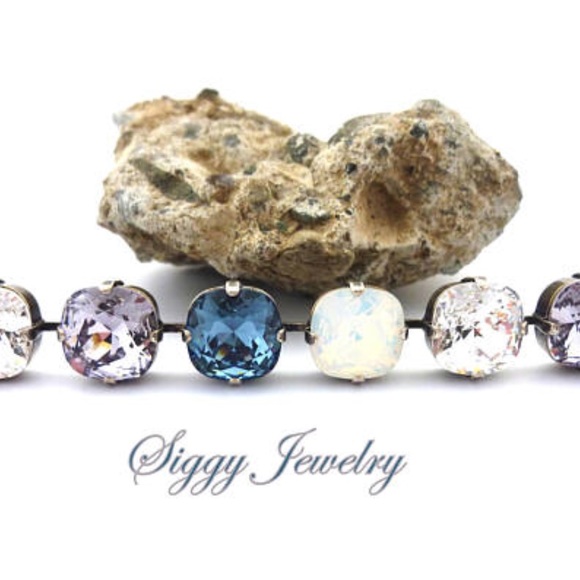 Madly in Mauve 12mm Swarovski Crystal Bracelet - Picture 2 of 5